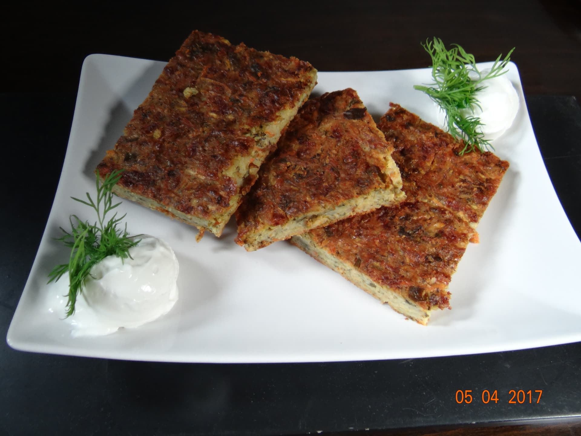Fırın Mücver sunumu